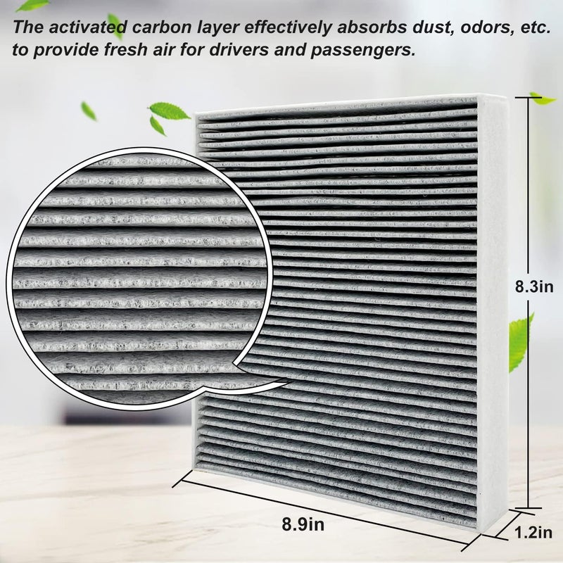 Capume for Cabin Air Filter JM133 Fits for 2021-2023 Elantra, 2022-2024 Ioniq 5, 2021-2024 Santa Fe, 2020-2024 Sonata, 2022-2024 Tucson, 2021-2024 K5, Fits 97133 - L1000, 97133-N9100, PC99594P - Image 3